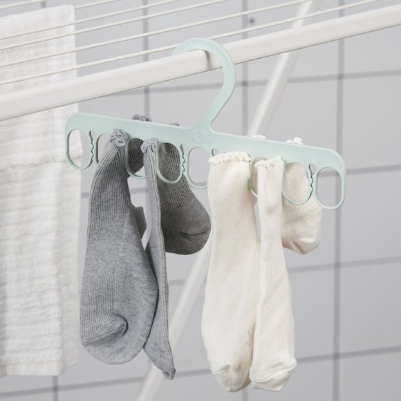 New IKEA SLIBB Hanger With 8 Grip Clips Green 305.677.27 - Picture 3 of 4